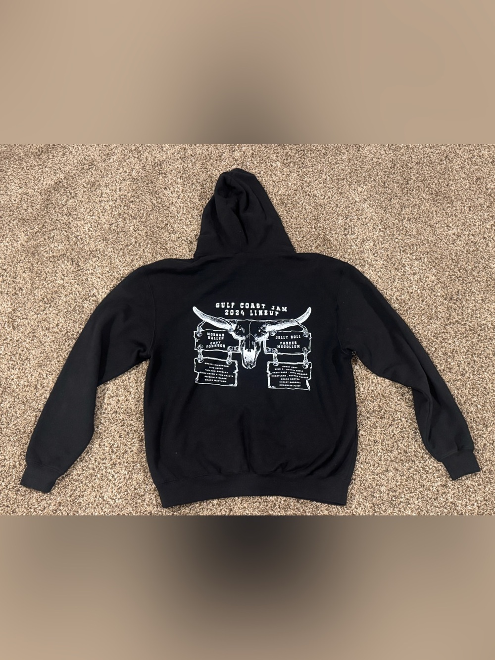 Golf Coast Jam 2024 Concert Hoodie Jelly Roll Morgan Wallen & More Size Medium